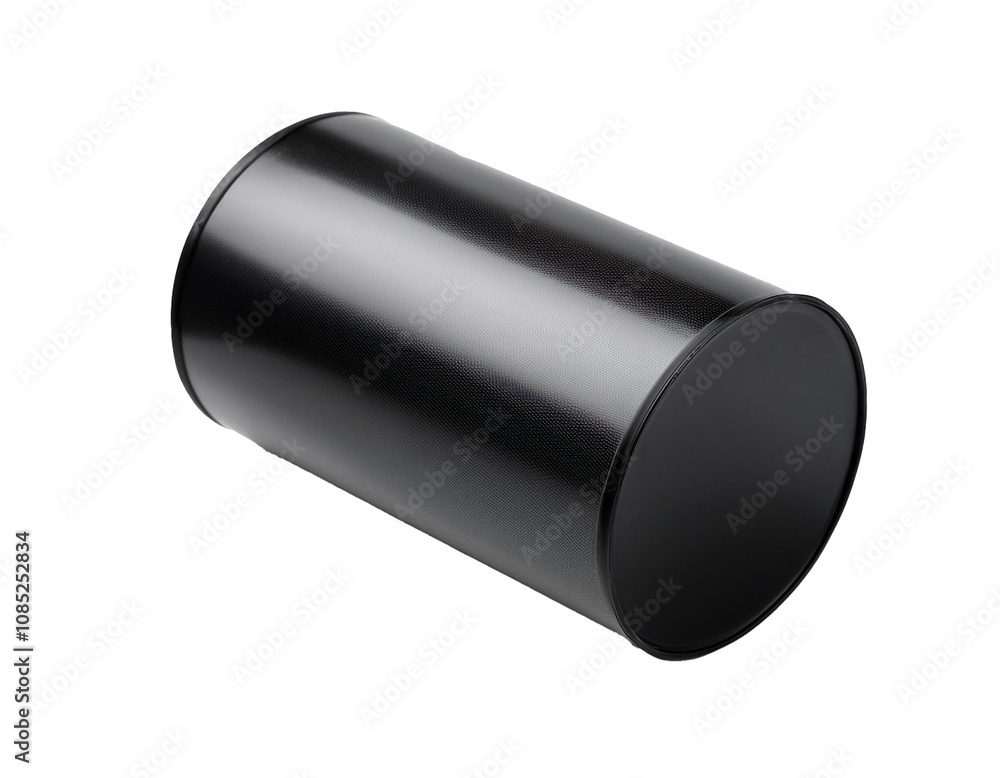 black cylinder isolated on white background, cutout black cylinder isolated on white background, cutout