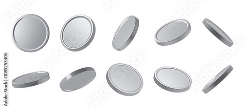 Fotografie 3D silver coin
