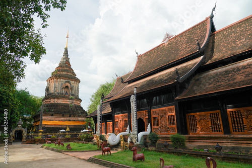 temple citya famous tourist attraction in the northern part of Thailand. photo