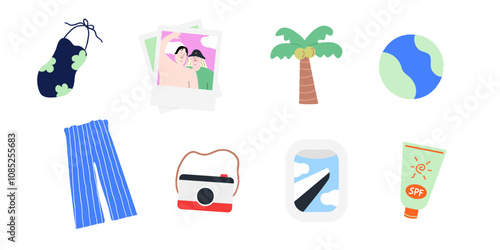 Set of traveler's items
