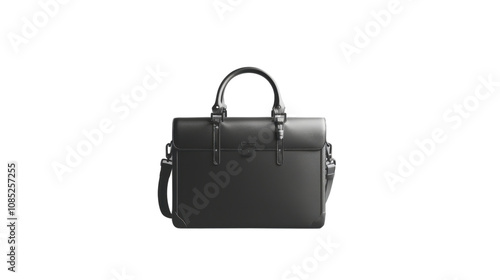 Black pocket bag on white transparent background

 photo