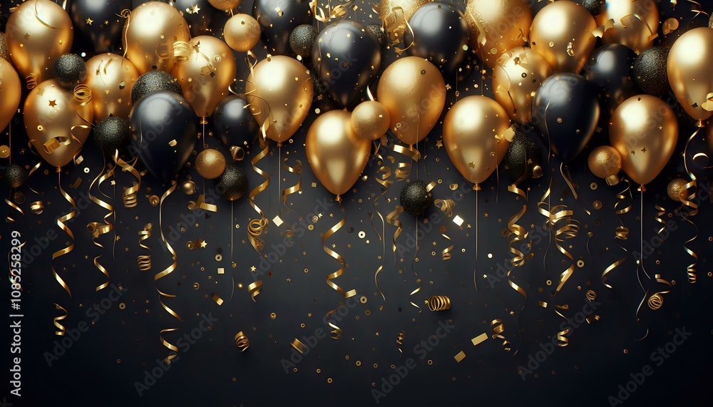 Festive Celebration with Balloons and Decorations Festive Celebration with Balloons and Decorations