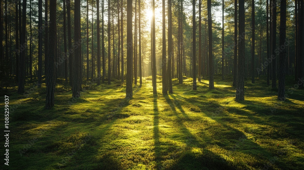 Sunlight Through a Forest Sunlight Through a Forest