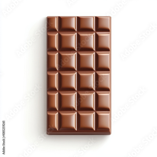 realistic chocolate bar with rich texture and segmented design, perfect for indulgence and dessert. This captures essence of sweet delight