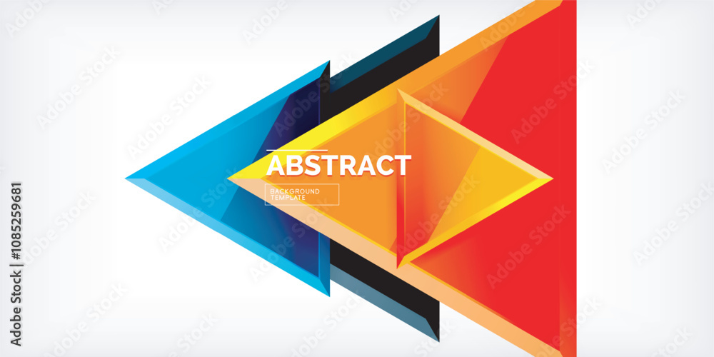 Abstract background - glossy triangles. Vector Illustration For Wallpaper, Banner, Background, Card, Book Illustration, landing page Abstract background - glossy triangles. Vector Illustration For Wallpaper, Banner, Background, Card, Book Illustration, landing page
