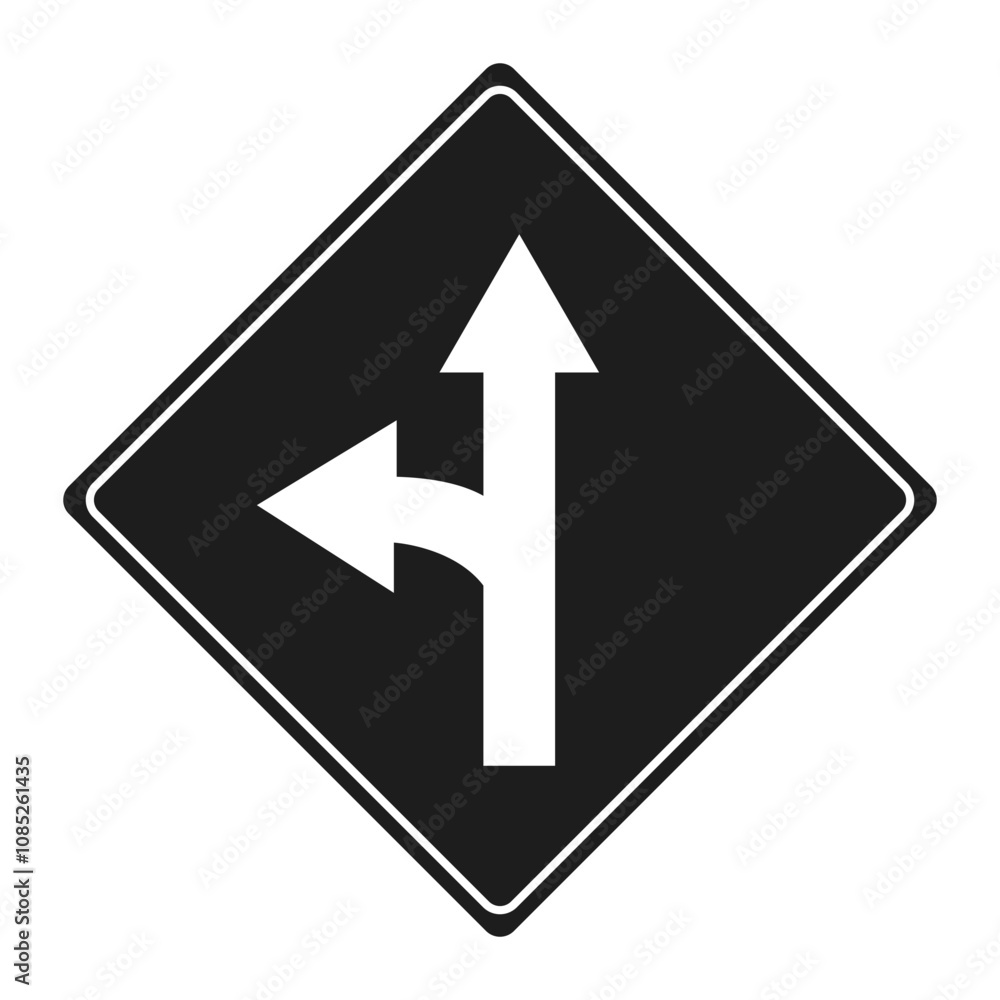 Traffic Sign Silhouette on a White Background. Vector Illustration Traffic Sign Silhouette on a White Background. Vector Illustration