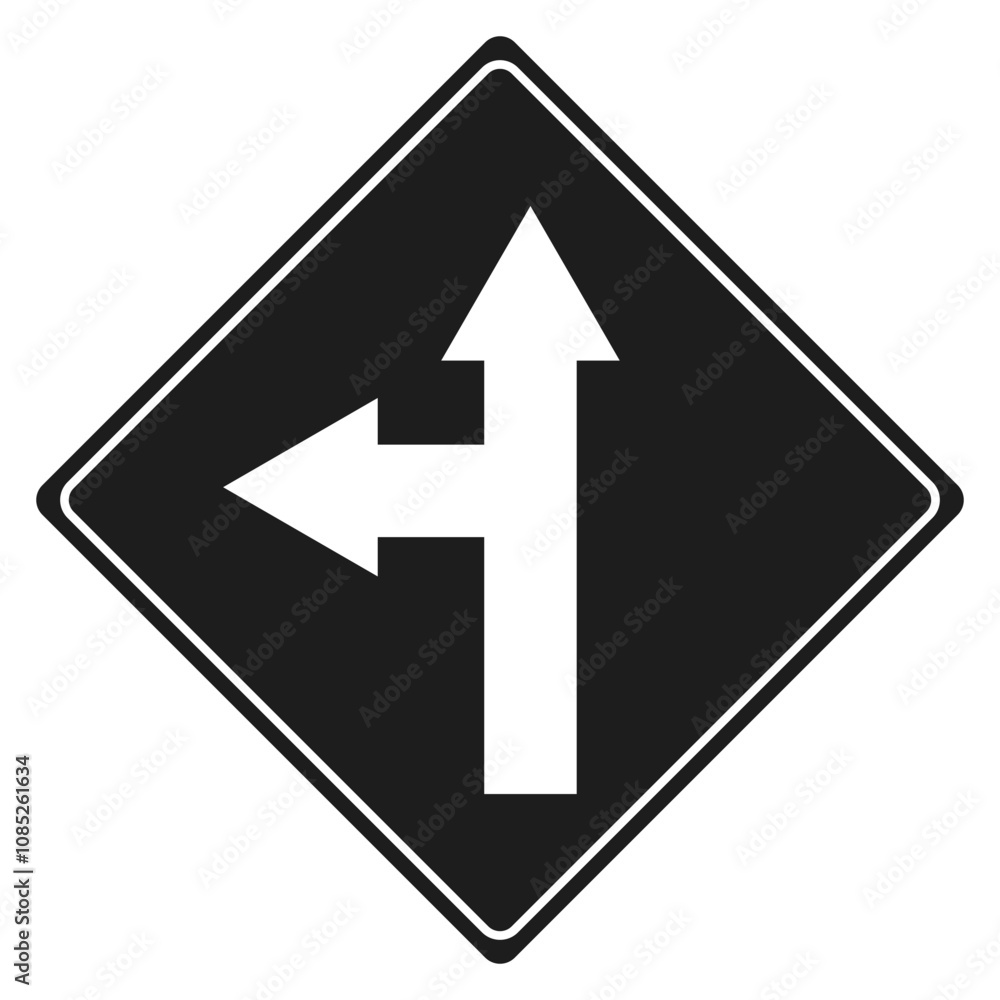 Traffic Sign Silhouette on a White Background. Vector Illustration Traffic Sign Silhouette on a White Background. Vector Illustration