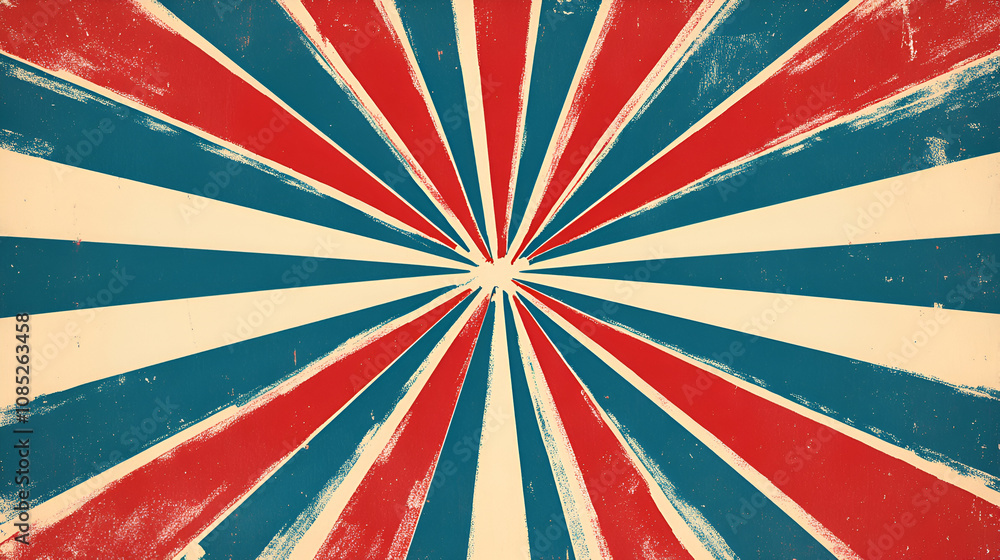 Fototapeta premium Brown Sunburst Pattern Background, Sunburst with rays background, Brown radial background, a red yellow and black background with a sunburst, Sunburst graphic design background