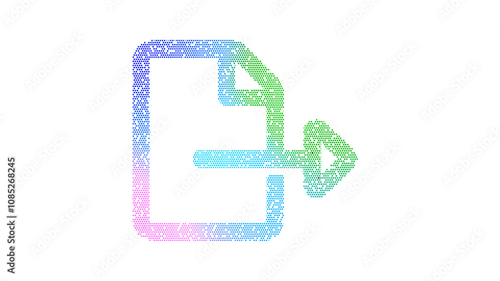 Icon file export is made up of LED square shapes. There are bright diodes and there are black dead diodes Icon file export is made up of LED square shapes. There are bright diodes and there are black dead diodes