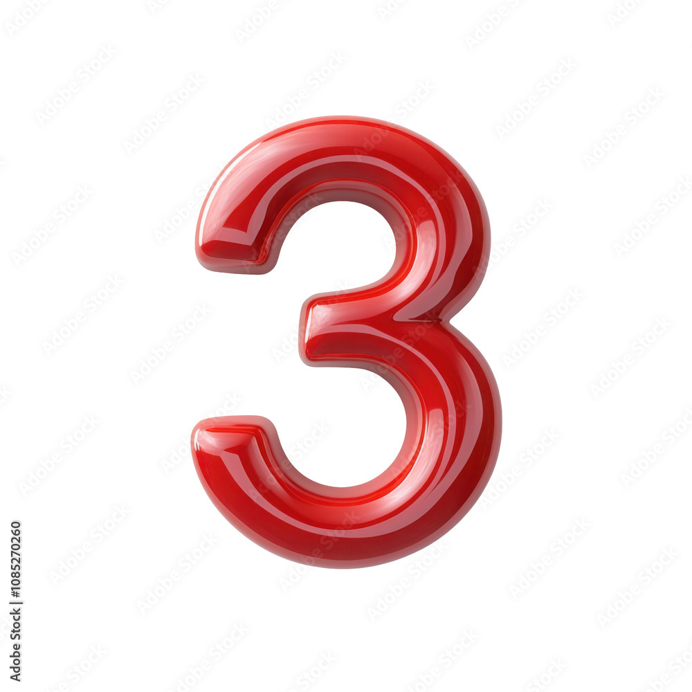 3d red number 1 3d red number 1