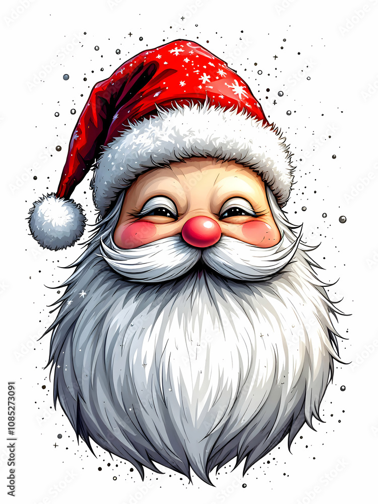 Christmas sticker isolated on white background Christmas sticker isolated on white background