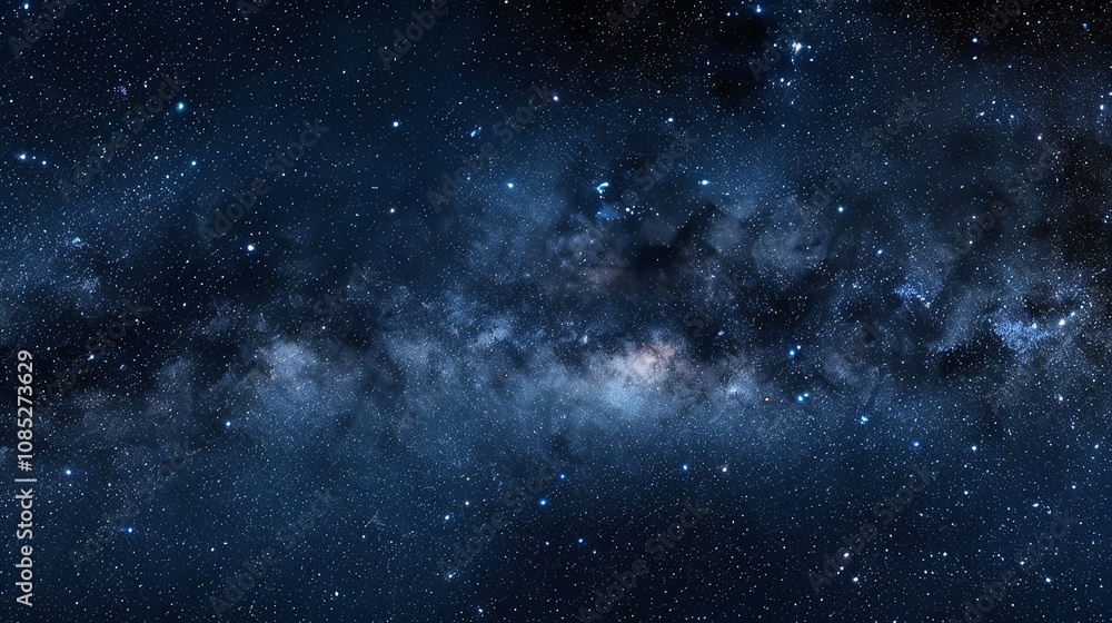 A starry night sky with the Milky Way visible. A starry night sky with the Milky Way visible.