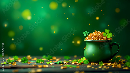 Tapety artystyczne Saint Patrick's day abstract background