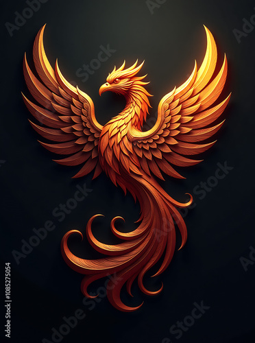 Luxury phoenix logo design photo