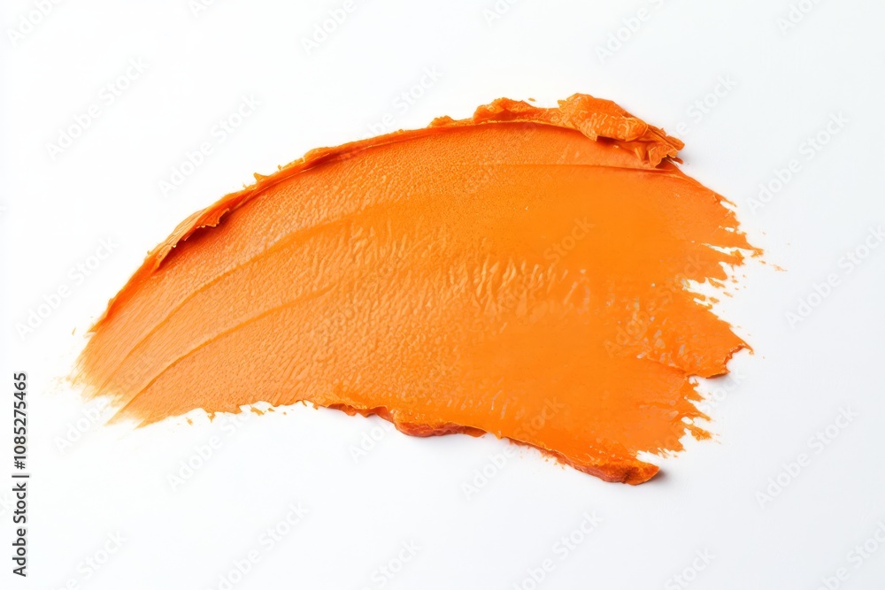 Carrot purée on white background Carrot purée on white background