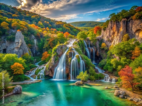 Explore Turner Falls in Arbuckle Mountains, Oklahoma - A Scenic Natural Wonder with Waterfalls, Hiking, and Stunning photo