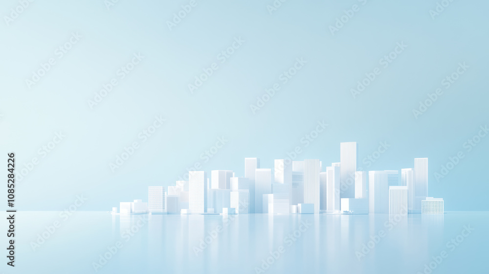 Futuristic White Modern City Model Futuristic White Modern City Model
