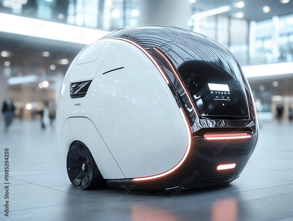 Futuristic spherical luggage with gyroscopic wheels Futuristic spherical luggage with gyroscopic wheels