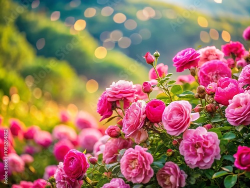 Wallpaper Mural Rose-pink blooms, a breathtaking floral panorama. Torontodigital.ca