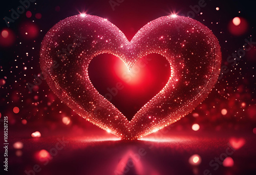 heart on a dark background