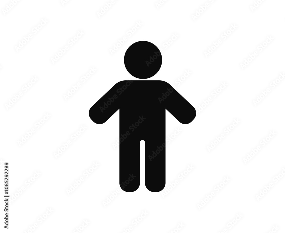 Obraz premium Figure human silhouette, avatar. Vector illustration