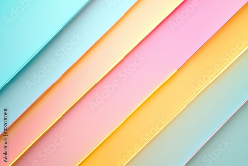 Colorful Paper Strips in Soft Pastel Shades for Creative Backgrounds