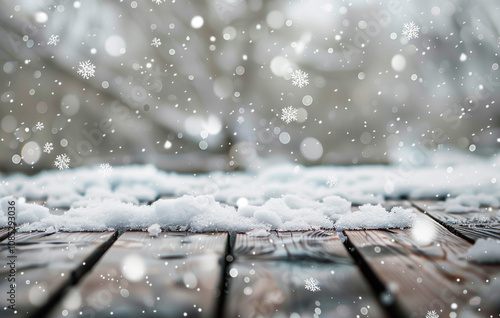 Wallpaper Mural Winter Scene with Snow-Covered Floor Torontodigital.ca