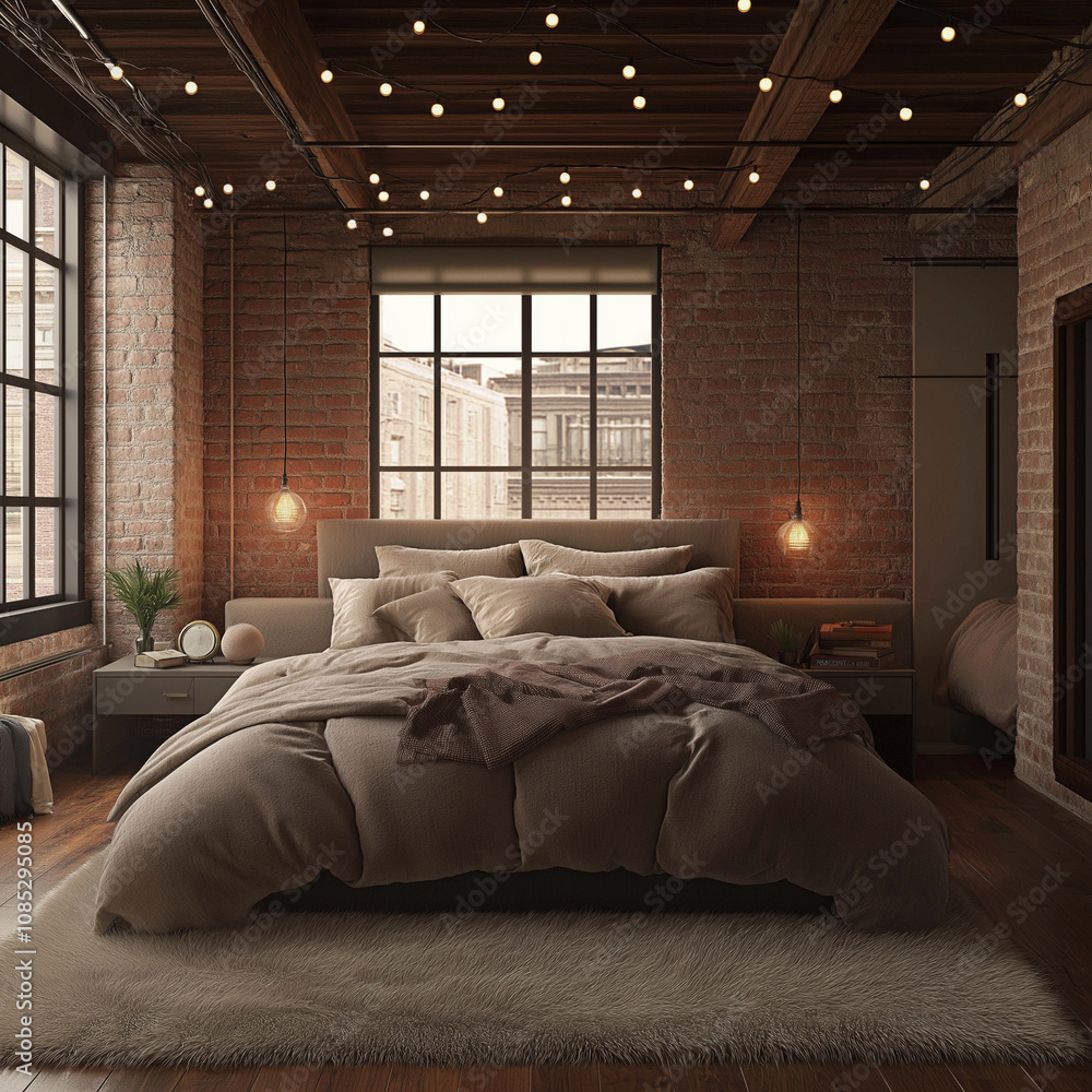 Fototapeta premium room with bed