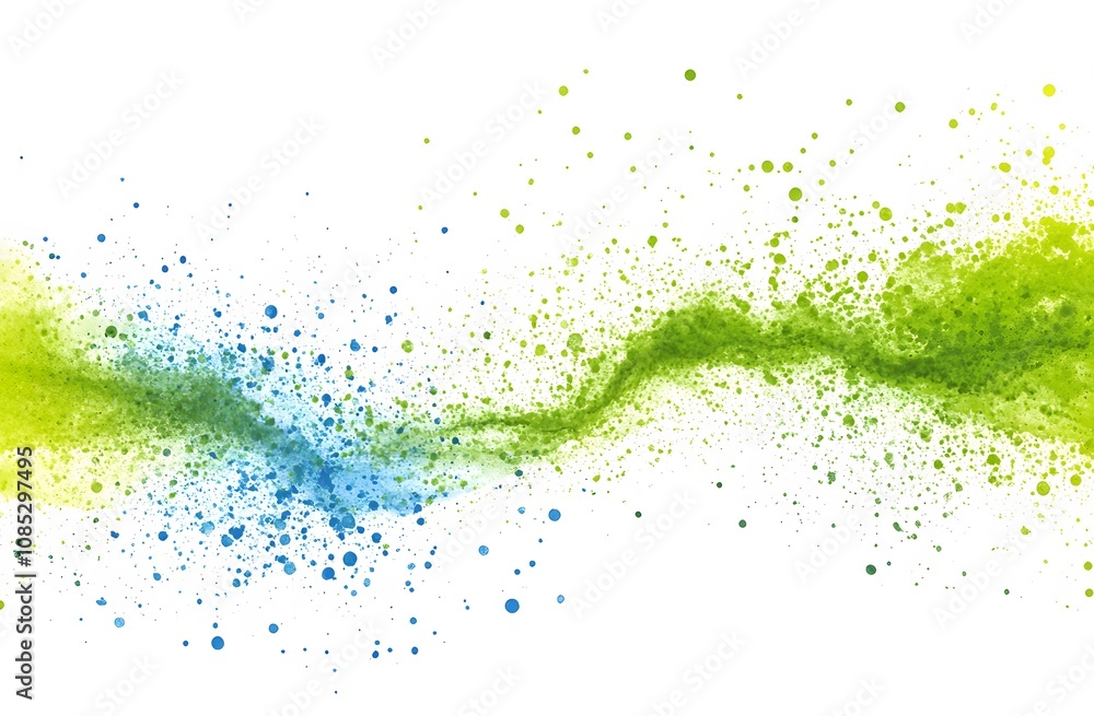 Abstract Blue and Green Watercolor Splashes Abstract Blue and Green Watercolor Splashes