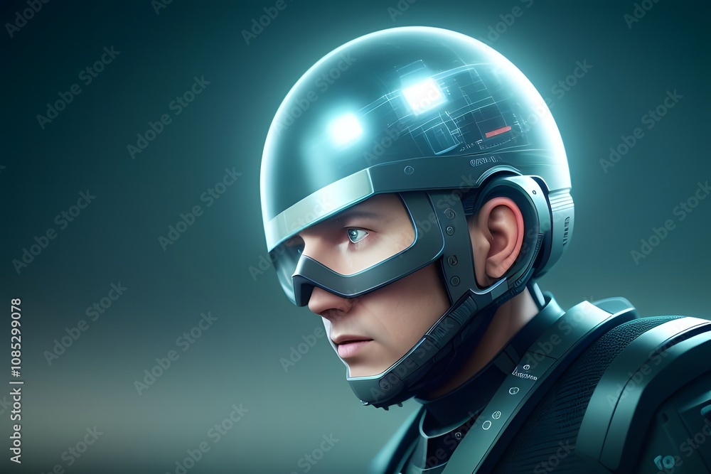 ia generated. cyborg with mechanisms and wires in head. Cyborg android robot Futuristic character design, ia generated. cyborg with mechanisms and wires in head. Cyborg android robot Futuristic character design,
