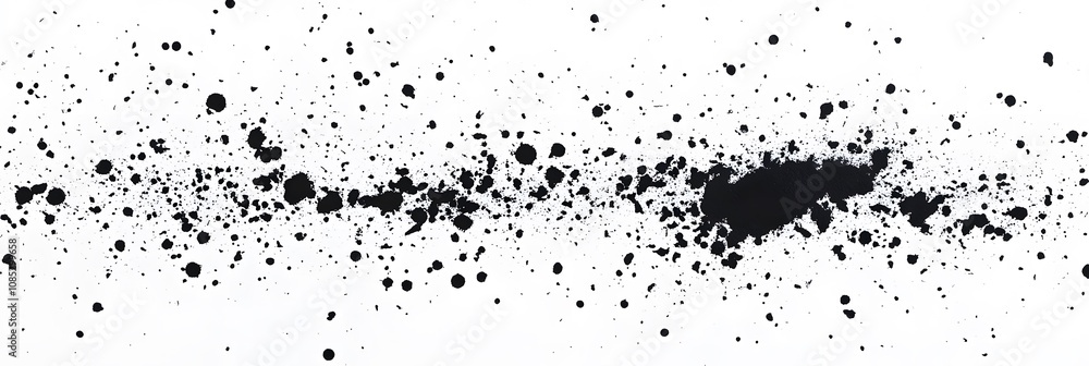 Fototapeta premium Abstract Black Ink Spatter On White Background