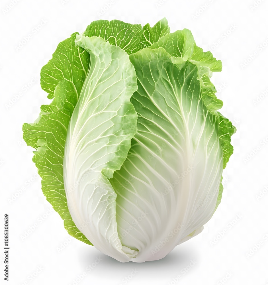 A Single Head Of Fresh Green Cabbage A Single Head Of Fresh Green Cabbage