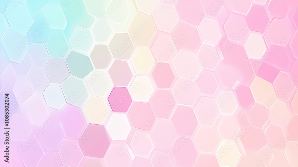 Soft Gradient Hexagonal Background in Pastel Colors Soft Gradient Hexagonal Background in Pastel Colors