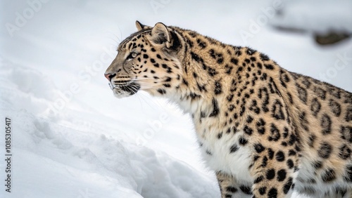 Leopard isolated on white background