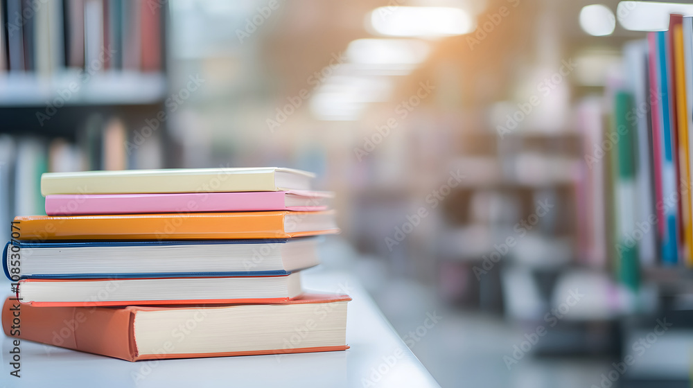 Library books background