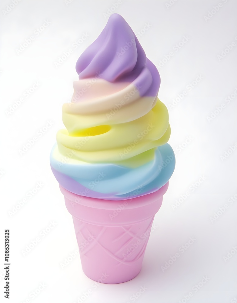 Pastel coloured ice cream Pastel coloured ice cream