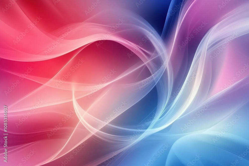 Red and blue gradient background, smooth curved lines, minimalist style, colorful curves Red and blue gradient background, smooth curved lines, minimalist style, colorful curves
