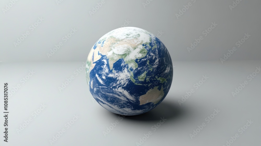 Earth Globe on a White Background Earth Globe on a White Background