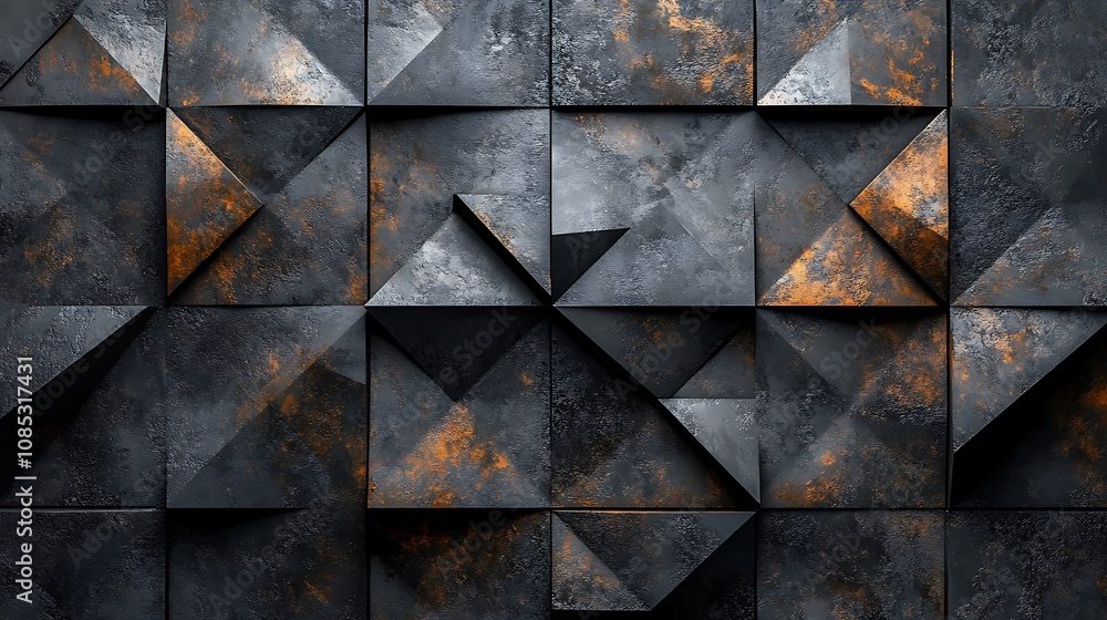Dark gray background with an abstract geometric pattern Dark gray background with an abstract geometric pattern