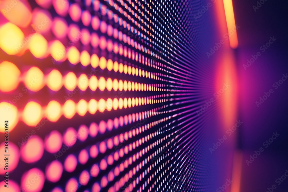 Vibrant Wall of Colorful Dots: A Modern Abstract Lighting Display Vibrant Wall of Colorful Dots: A Modern Abstract Lighting Display