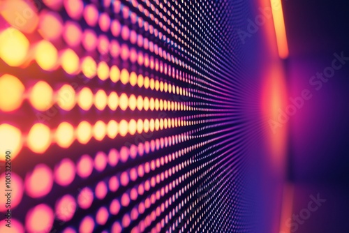 Wallpaper Mural Vibrant Wall of Colorful Dots: A Modern Abstract Lighting Display Torontodigital.ca