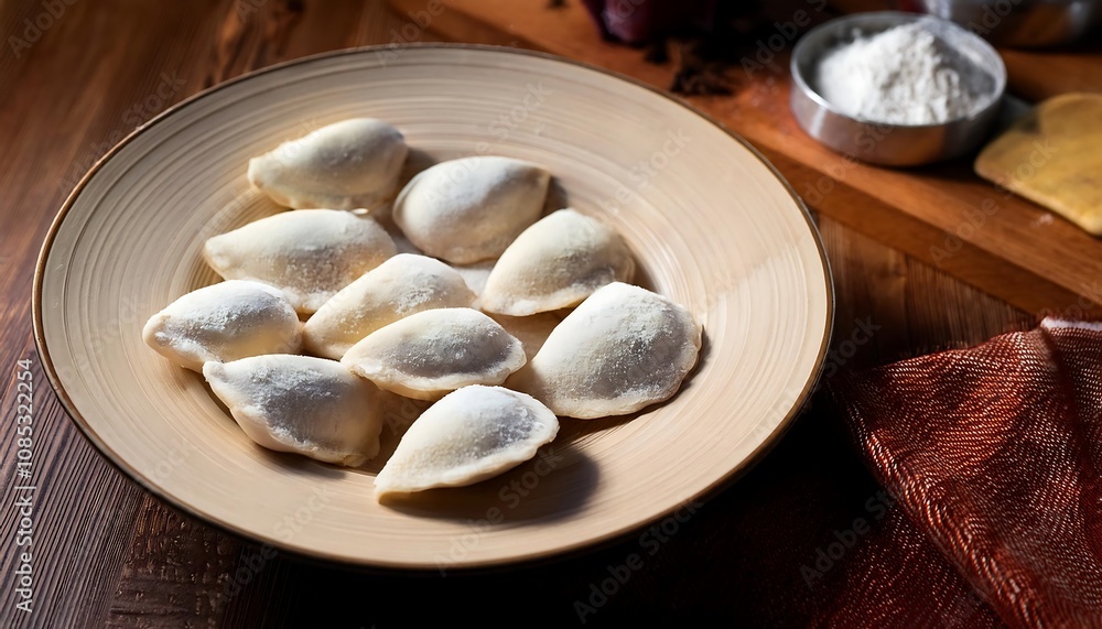 Pierogi frozen with potato, cheese, and onion fillings are ready for boiling or sautéin_1(409) Pierogi frozen with potato, cheese, and onion fillings are ready for boiling or sautéin_1(409)