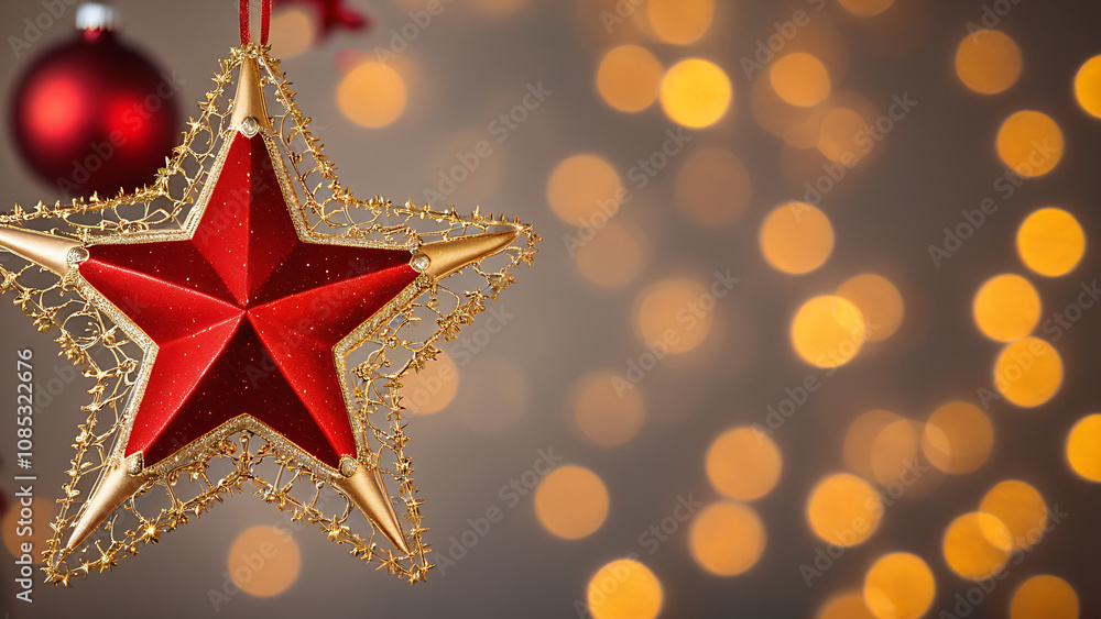red and gold christmas star red and gold christmas star