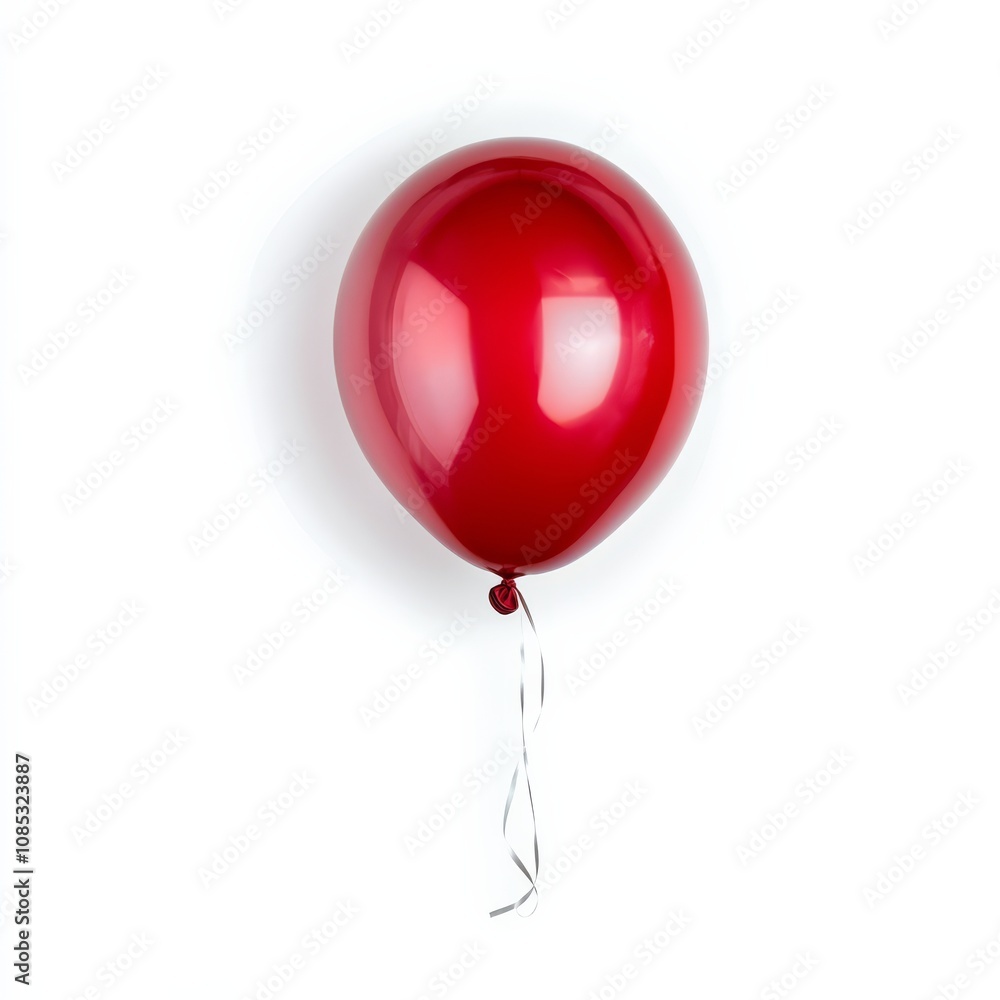 Single Red Balloon: A vibrant, single red balloon with a silver string, isolated against a simple background. It evokes a sense of celebration, joy, and innocence. Single Red Balloon: A vibrant, single red balloon with a silver string, isolated against a simple background. It evokes a sense of celebration, joy, and innocence.