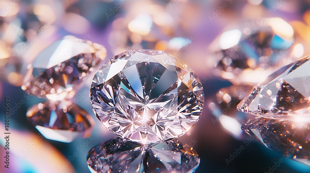 Shiny Crystal Gemstone on Luxurious Background Highlighting Brilliance Image Shiny Crystal Gemstone on Luxurious Background Highlighting Brilliance Image