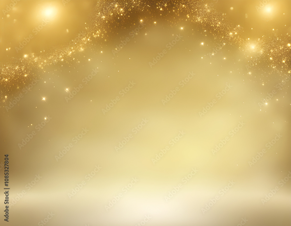 Golden radial glitter material background Golden radial glitter material background