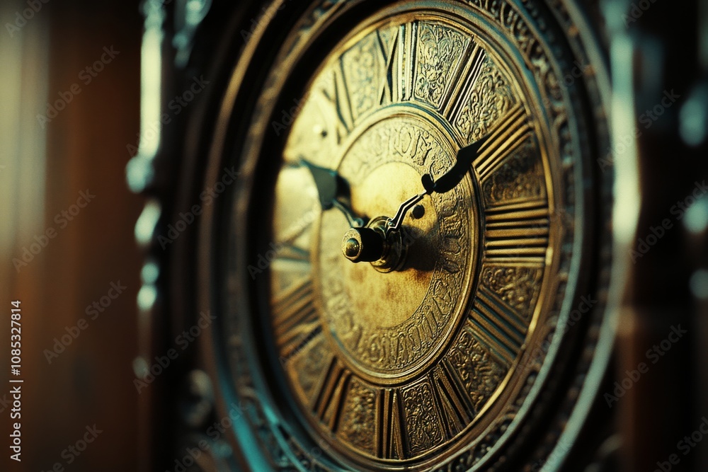 An ornate clock with intricate details captures the essence of timeless elegance and classic design. An ornate clock with intricate details captures the essence of timeless elegance and classic design.