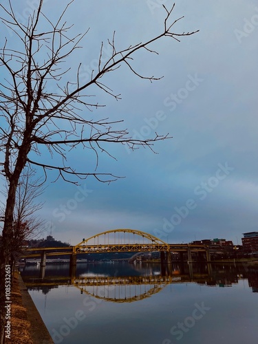 Obraz na płótnie bridge over river pittsburgh