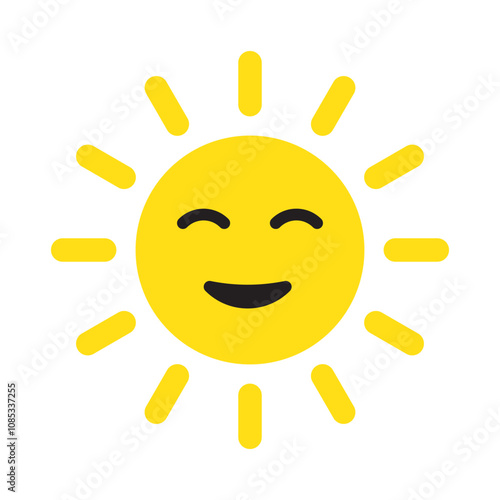 Cute Happy Smiling Sun. 