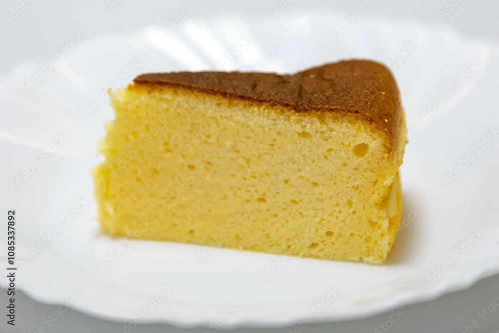 Traditional Japanese cheese cake, light cotton cake, cloud cake Traditional Japanese cheese cake, light cotton cake, cloud cake